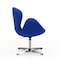 Manhattan Comfort Raspberry Adjustable Swivel Chair in Blue and Polished Chrome, PK2 2-AC038-BL - alternate 4